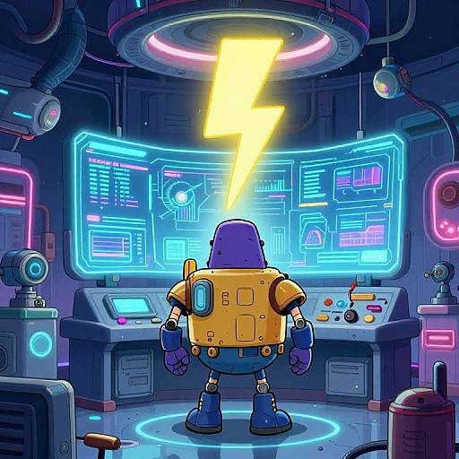 Buzz in Futuristic High-Tech Lab