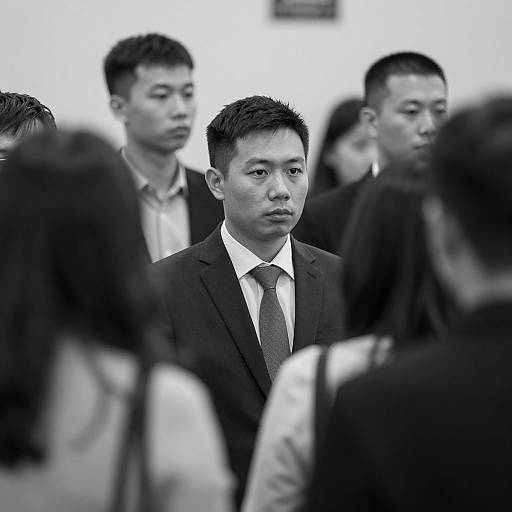 Serious Man Amidst a Crowded Scene