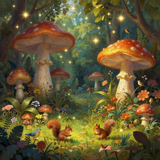 Whimsical Fantasy Garden Landscape
