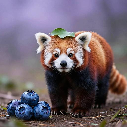 Photorealistic Red Panda Standing Solo