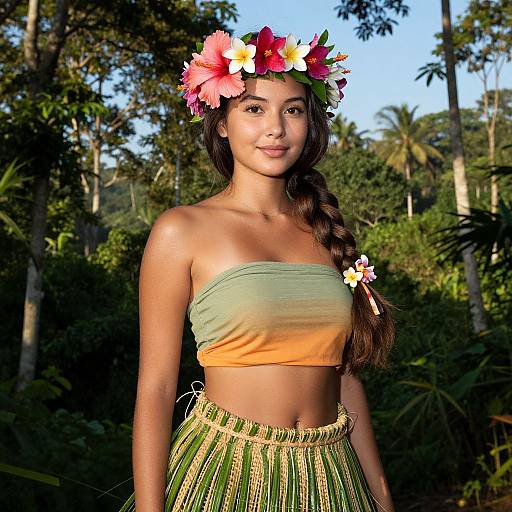 Tropical Beauty in Vibrant Jungle