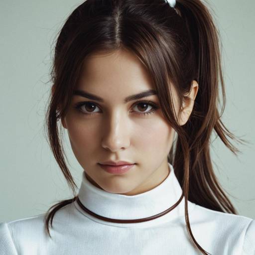 Realistic Portrait of a Woman in White