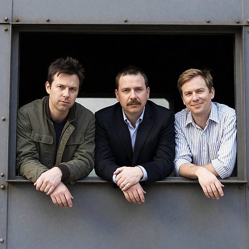 Three Men at Industrial Hatch Scene