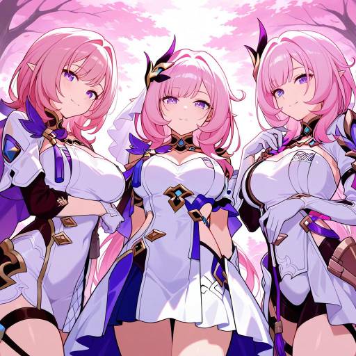 Enchanting Pink Elf Girls in Elysia