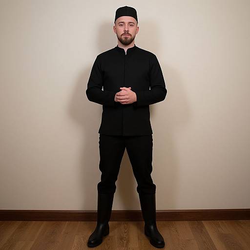 Realistic Man in Vicar Costume