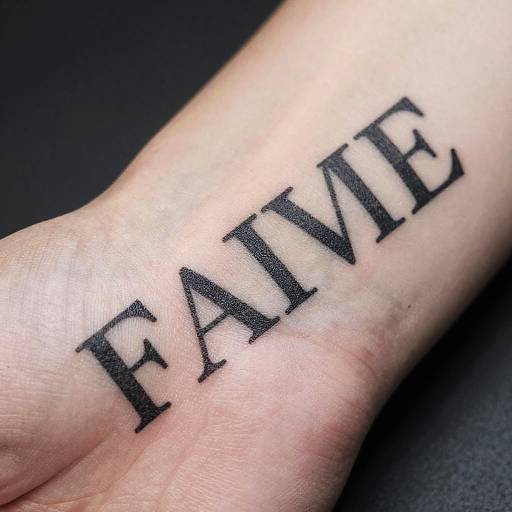 Photorealistic Acronym Tattoo Close-Up