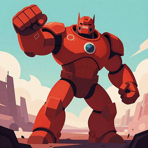 Giant Armored Crimson Colossus