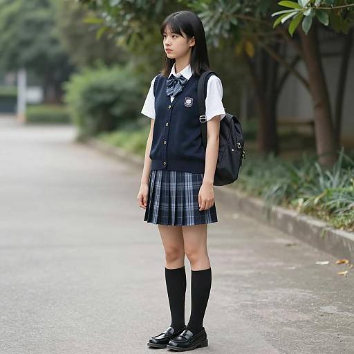 School Uniform Portrait of Asian Girl