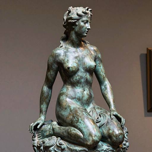 Photorealistic Bronze Siren Statue