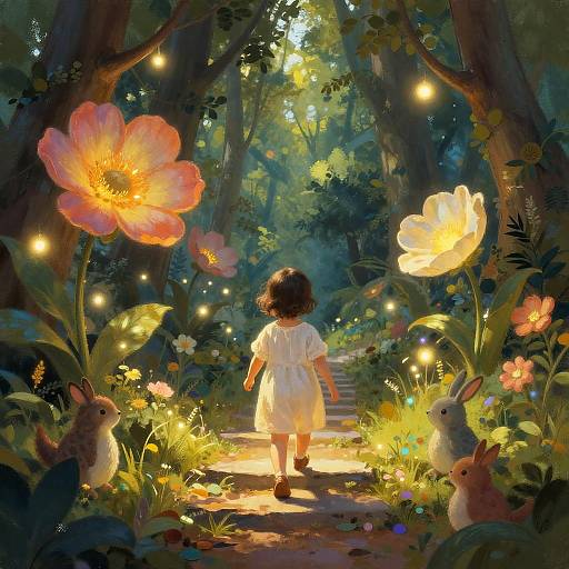 Tiny Child's Enchanted Forest Journey