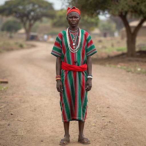 Traditional Santali Man in Nature