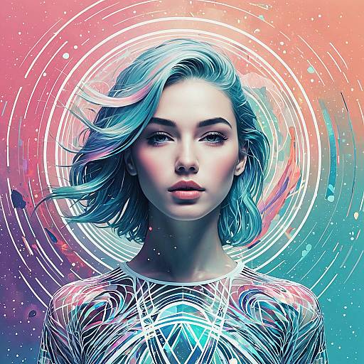 Surreal Digital Portrait of Ethereal Woman