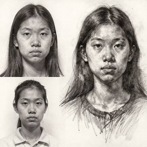 Expressive Charcoal Portrait Sketches