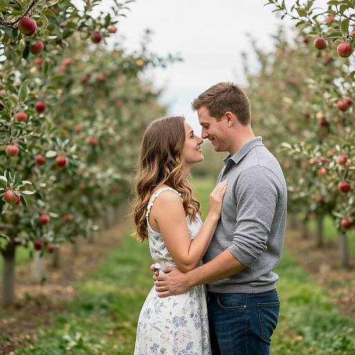 Romantic Apple Orchard Engagement
