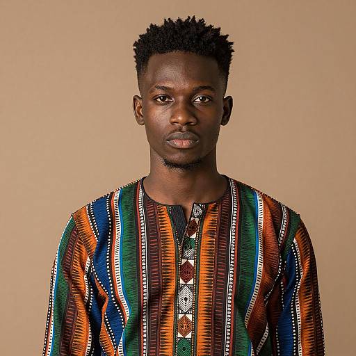 Stylish Afro Portrait of a Young Man