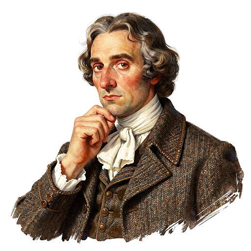 Thoughtful Historian in Tweed Jacket