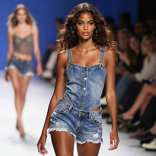 Young Naomi Campbell 90s Runway Pose