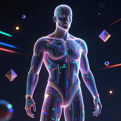 Abstract AI Creativity in Cosmic Space