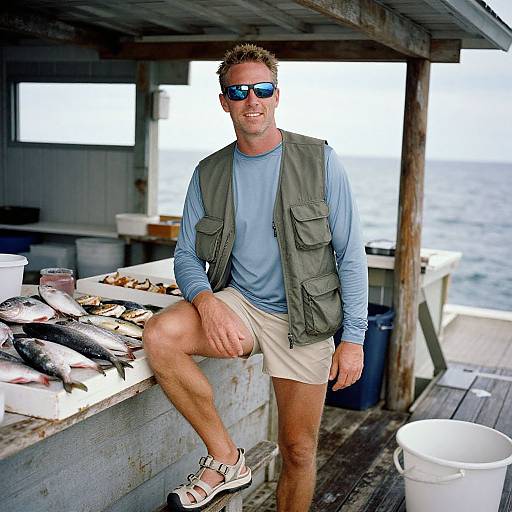 Coastal Fisherman in Lomography Style