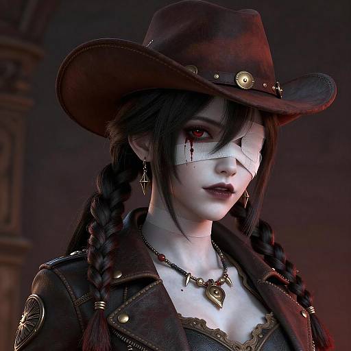 Ultra-Detailed Vampire Girl Illustration