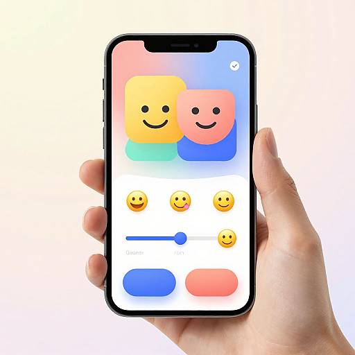 Colorful Face Expression App UI