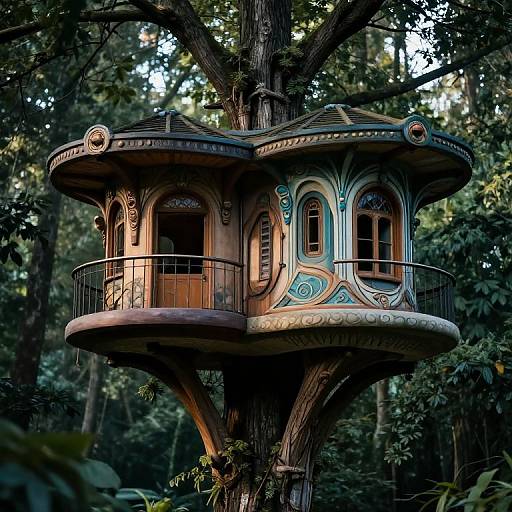 Futuristic Art Nouveau Treehouse Design