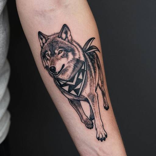 Wolf Tattoo on Forearm