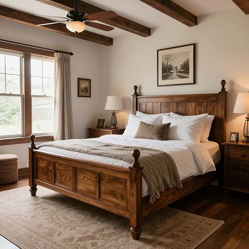 Cozy Traditional Rustic Master Bedroom