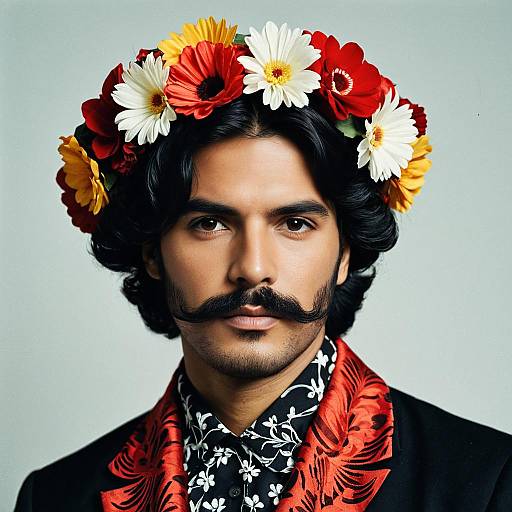 Realistic Flamenco Man Costume Portrait