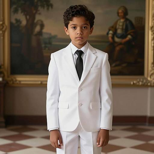 Elegant Portrait of Child in Suit