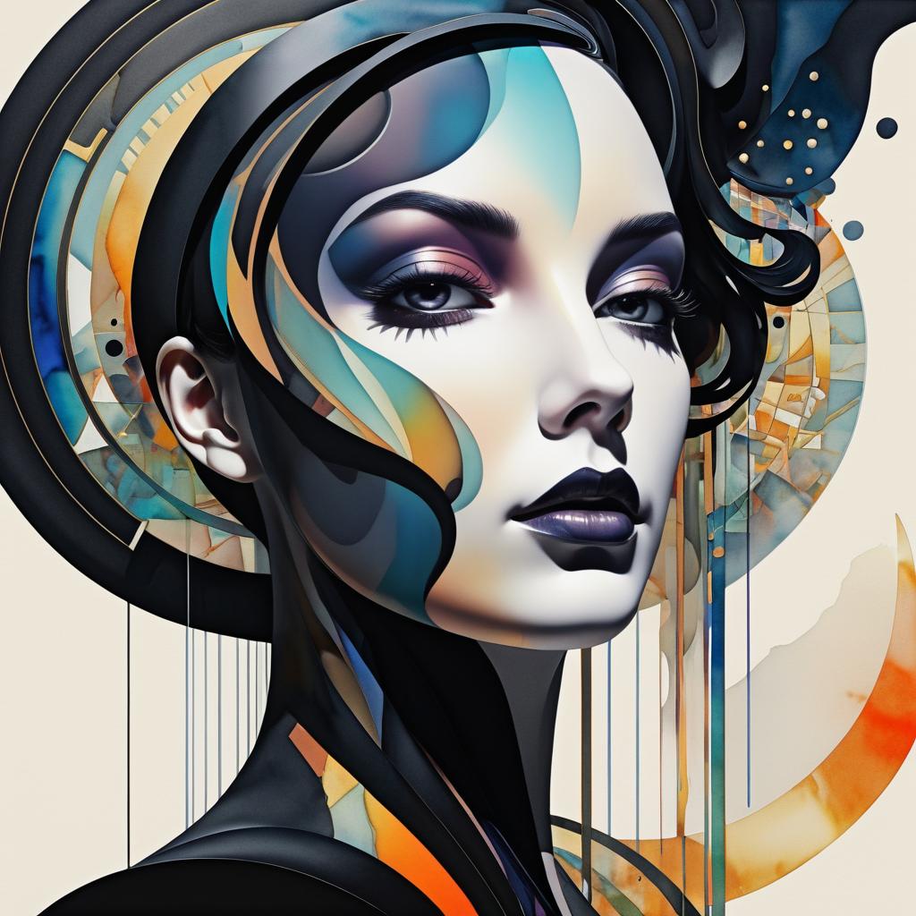 Epic Abstract Female Face Artwork