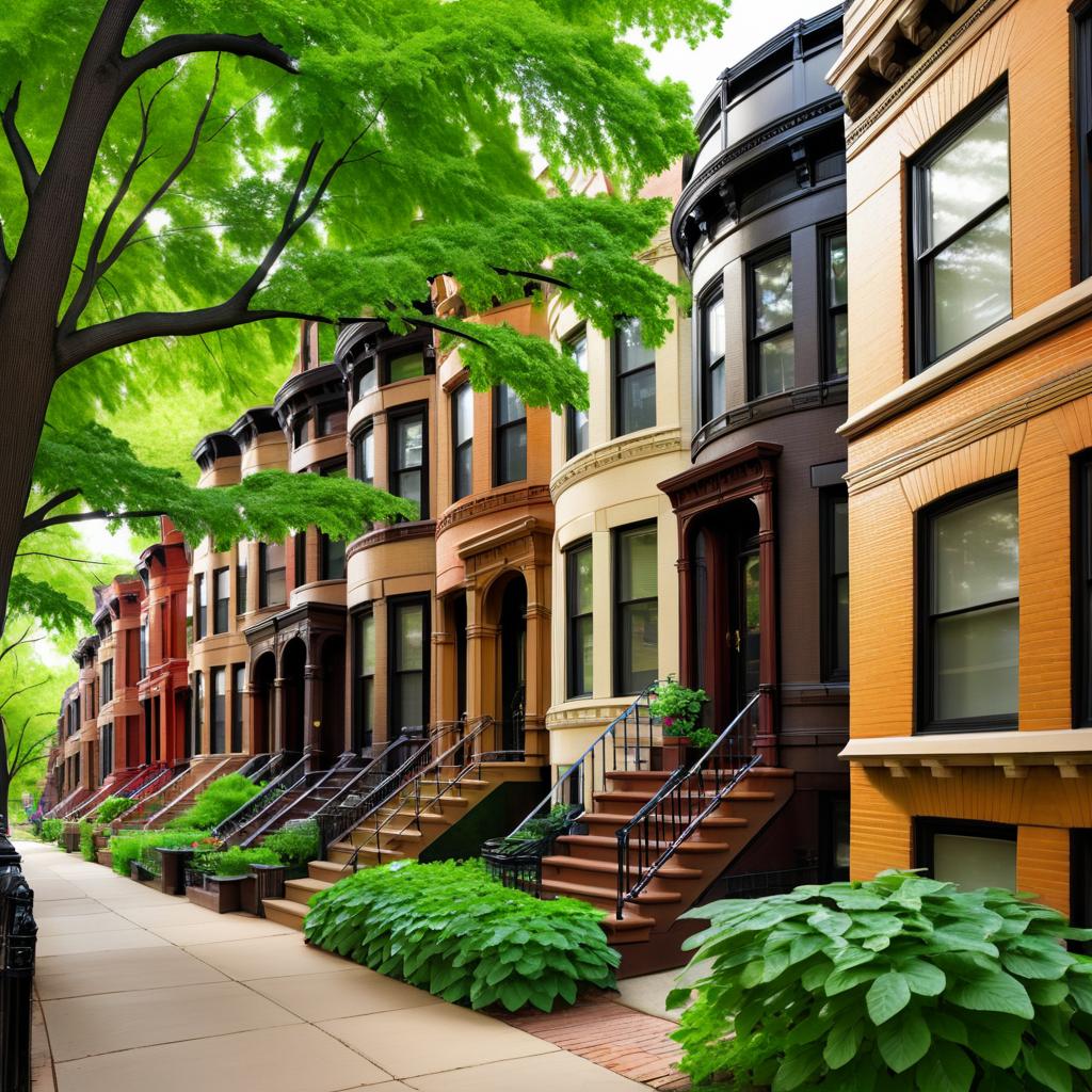 Charming Chicago Neighborhood in Warm Light