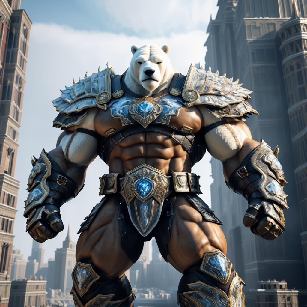 Epic Titan Polar Bear in Battle Armor