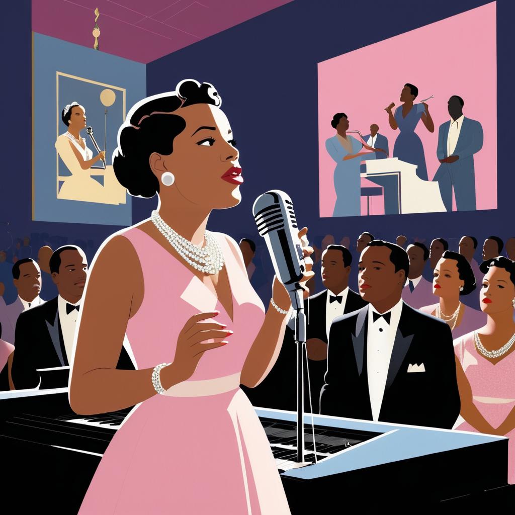 Billie Holiday: A Vintage Comic Illustration