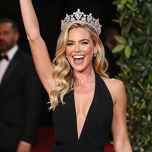 Elegant Blonde Woman in Nature