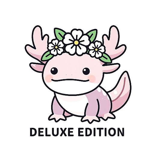 Deluxe Edition Axolotl with Floral Crown