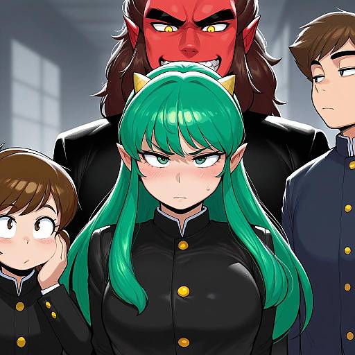 Illustration of Moroboshi ataru, urusei yatsura in the style of Krekkov