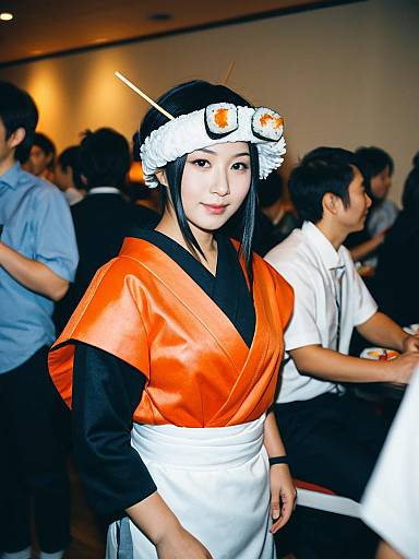 Candid Cosplay Portrait: Sushi Roll Costume