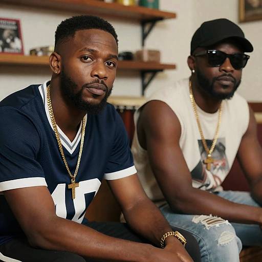 Stylish African-American Men in Casual Setting