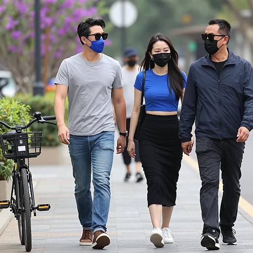 Casual Outdoor Stroll with Friends