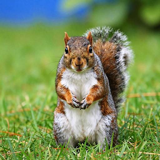 Vivid Portrait of Curious Squirrel
