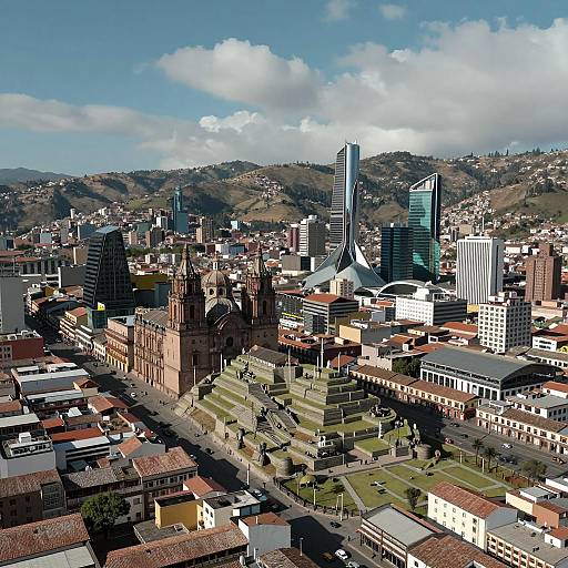 Panoramic View of Quito Cityscape with Historic and Modern Architecture