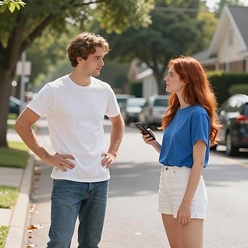 Casual Encounter on a Suburban Street