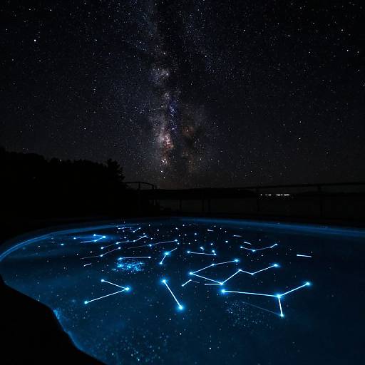 Bioluminescent Celestial Stargazing Pool