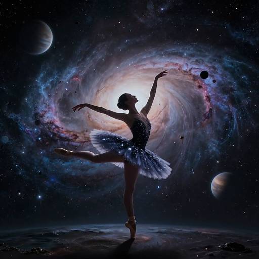Ethereal Cosmic Ballet Dancer