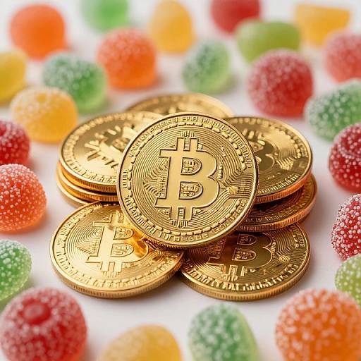 Golden Bitcoin with Candied Fruits