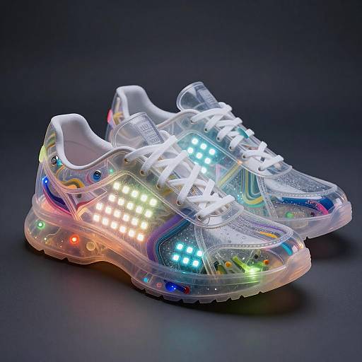 Futuristic Transparent LED Sneakers