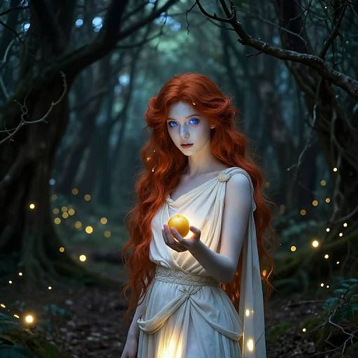 Haunting Fairy Nymph in Enchanted Forest