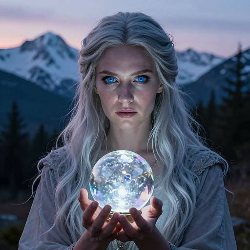 Nordic Sorceress with Ethereal Crystal Orb