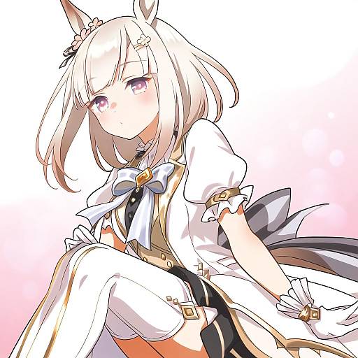 Illustration of Happy meek (umamusume), umamusume in the style of Mocchi (mocchichani)